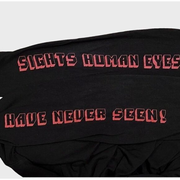 XLARGE Long Sleeve Black Pullover Red Graphic Men’s XL Sights Human Eyes - Picture 3 of 8